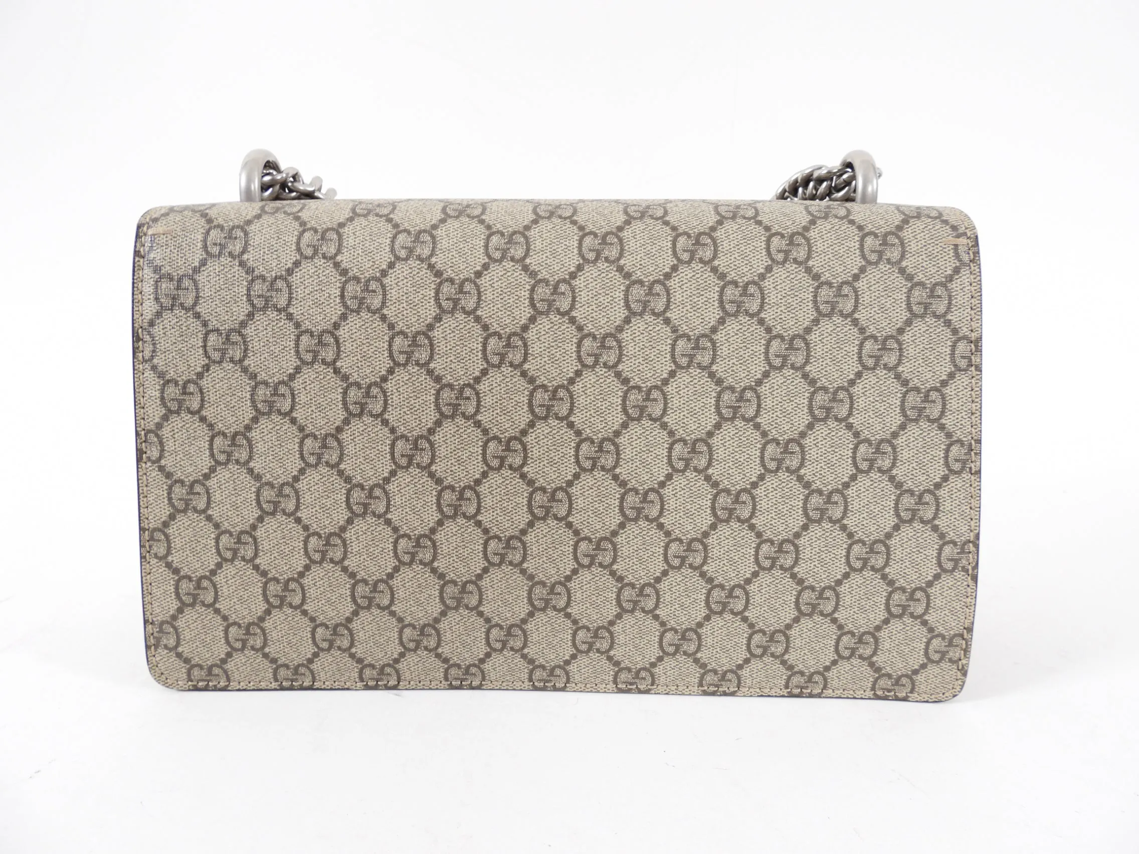 Gucci Small Taupe Dionysus Supreme Taupe Bag