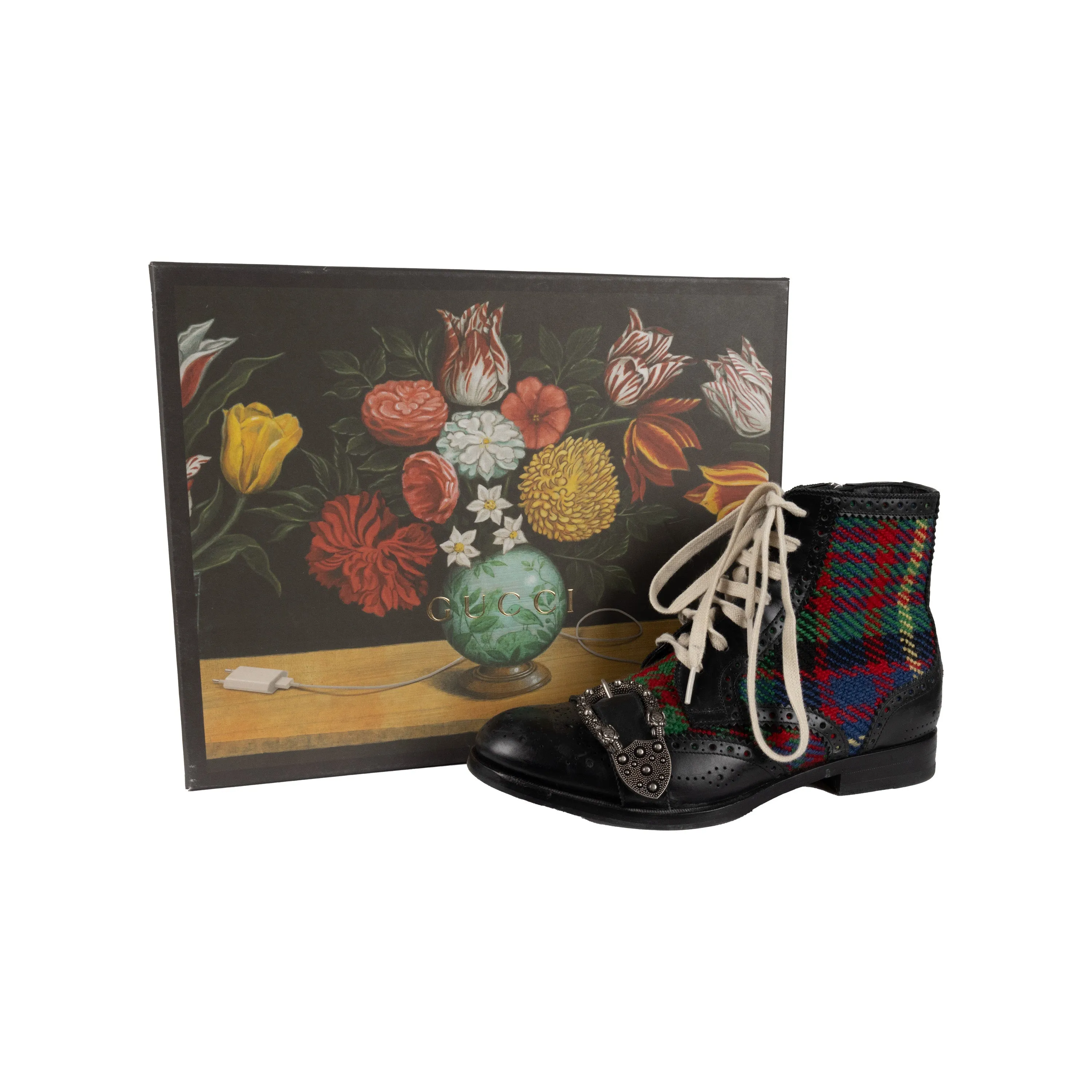 Gucci Tartan Queercore Brogue Ankle Boots - '10s