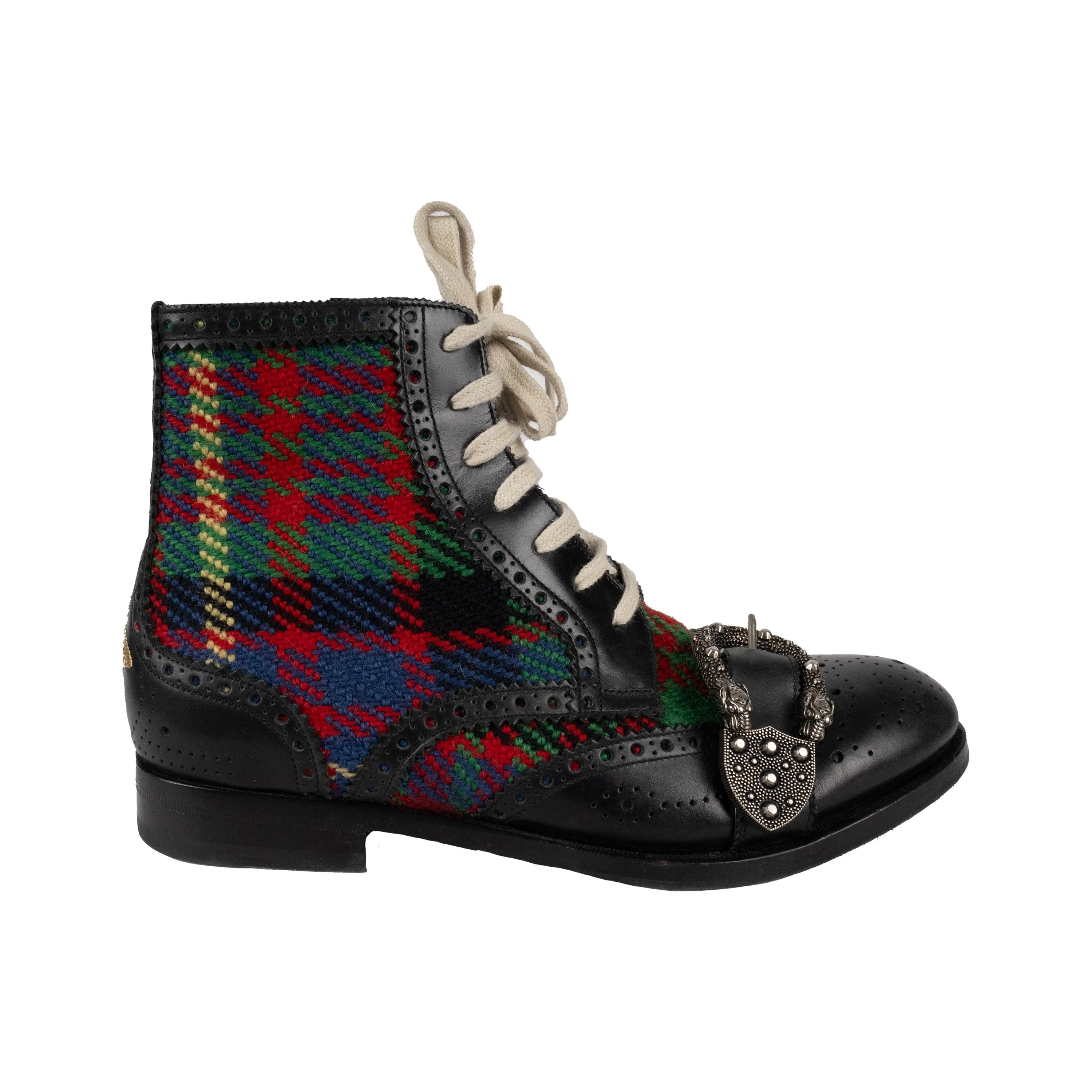 Gucci Tartan Queercore Brogue Ankle Boots - '10s