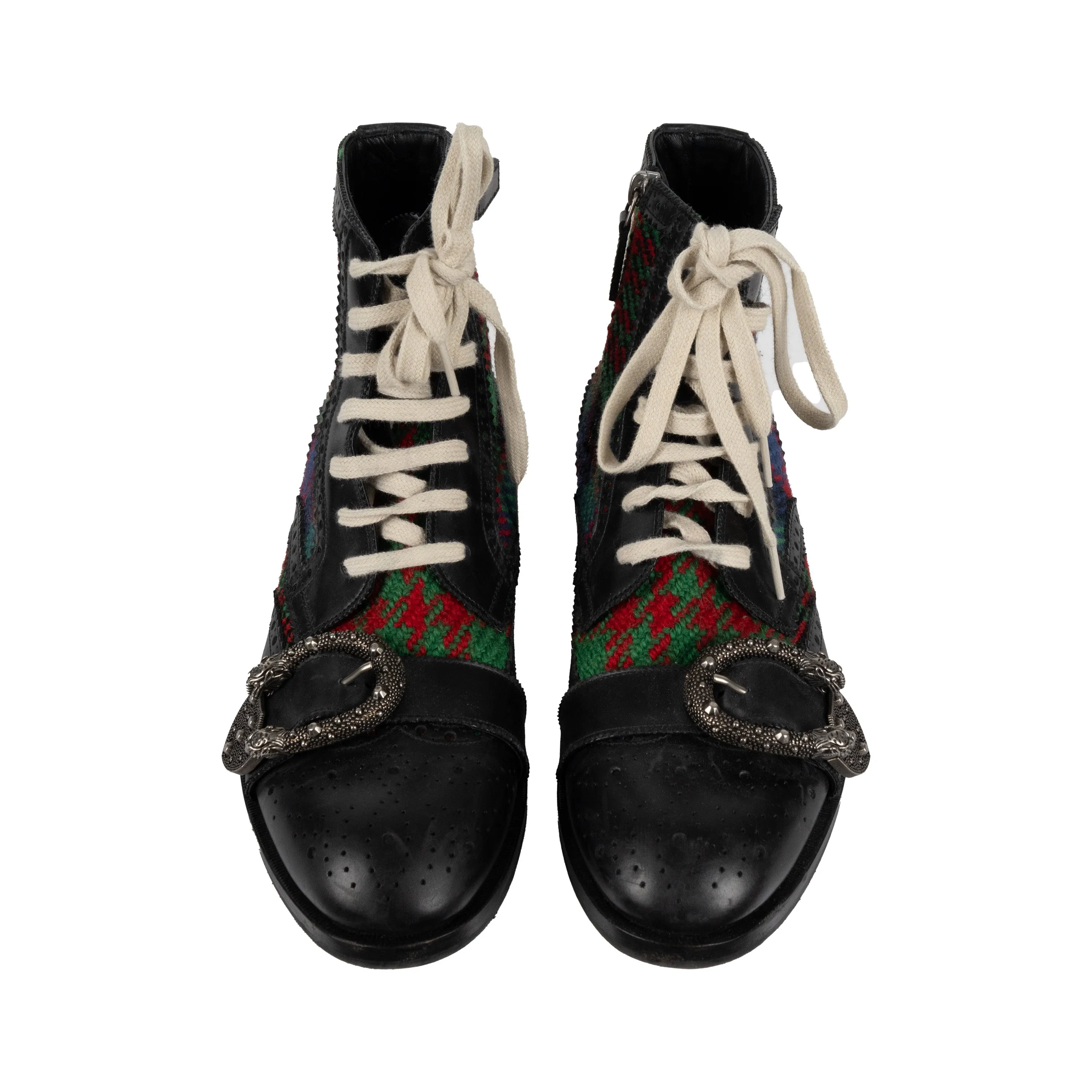 Gucci Tartan Queercore Brogue Ankle Boots - '10s