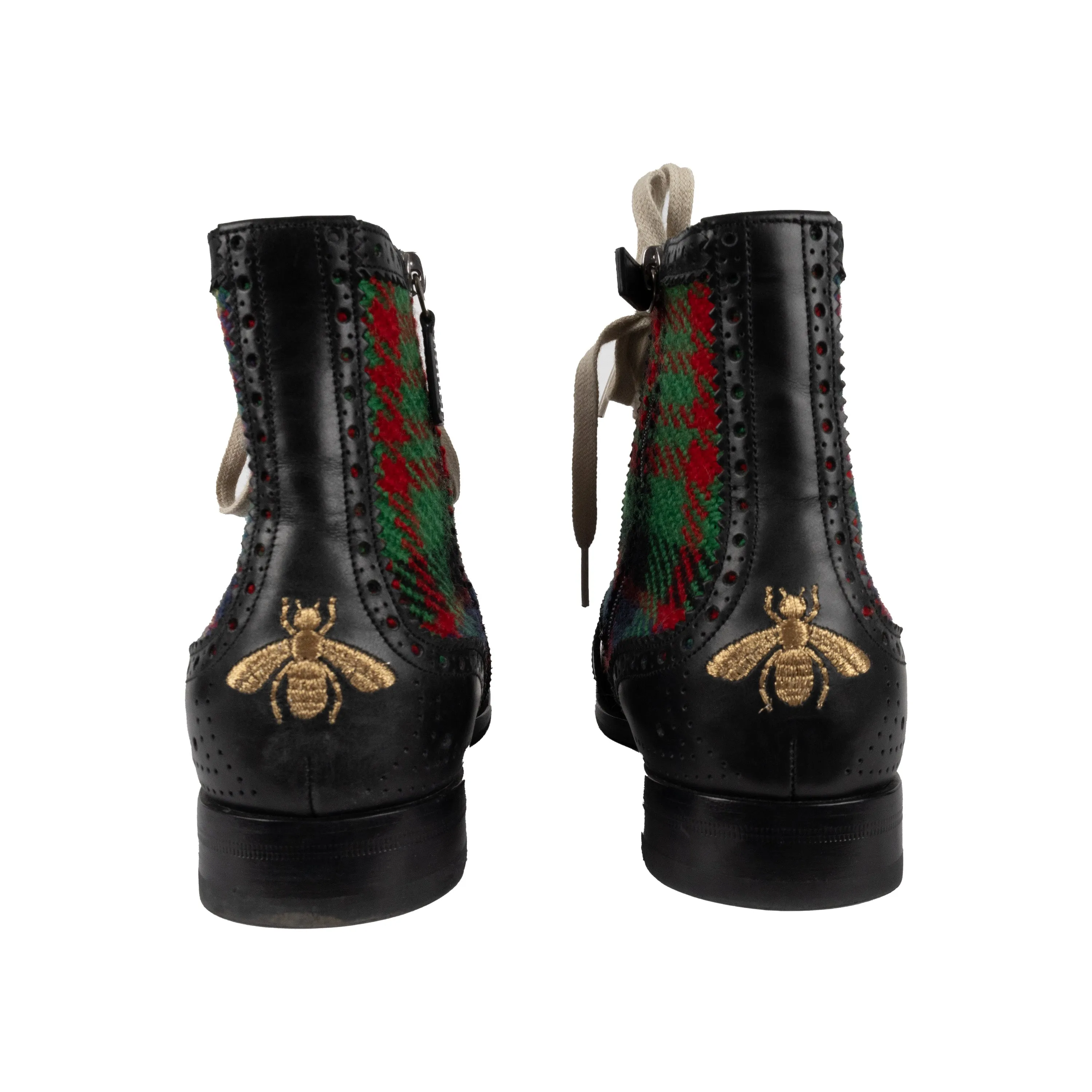 Gucci Tartan Queercore Brogue Ankle Boots - '10s