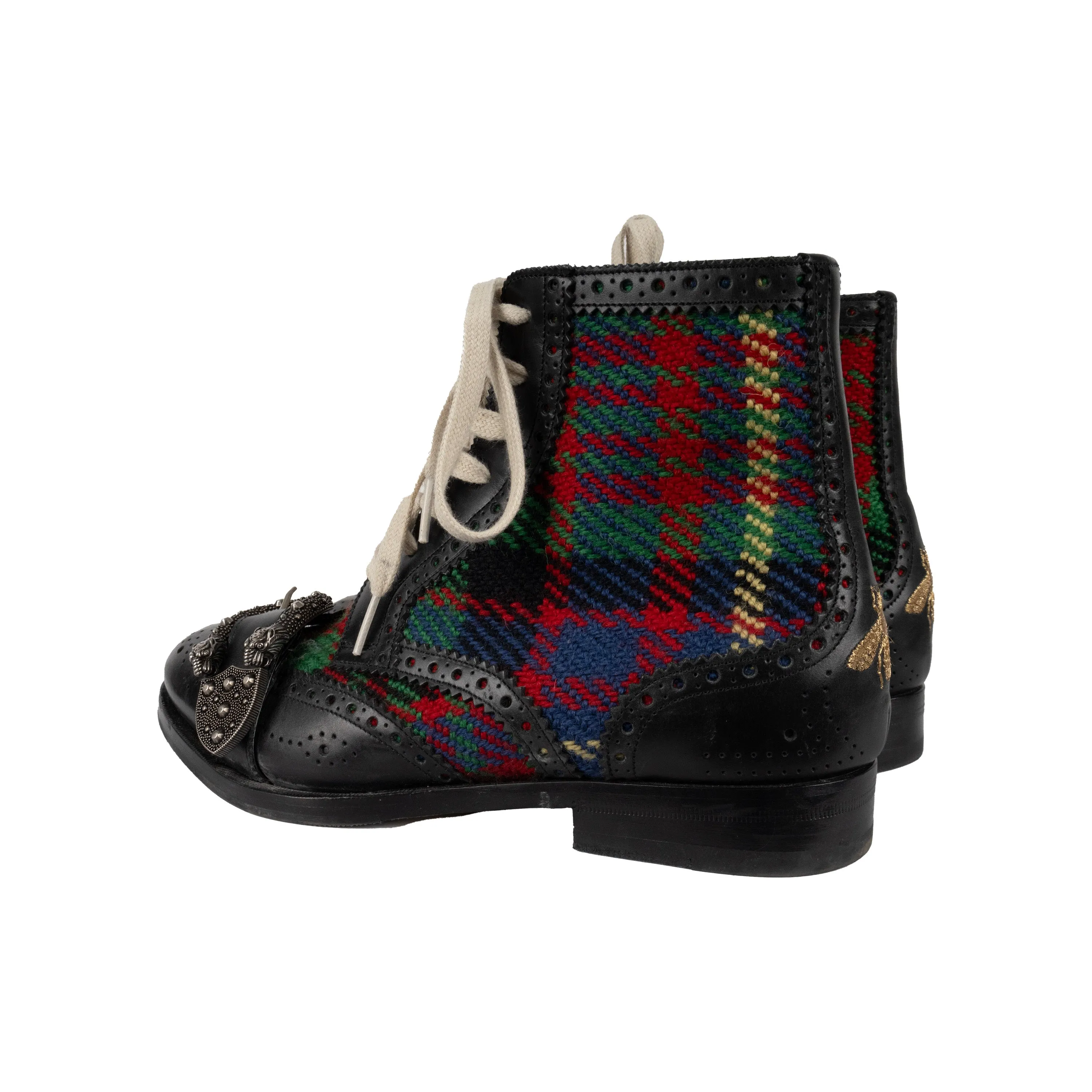 Gucci Tartan Queercore Brogue Ankle Boots - '10s