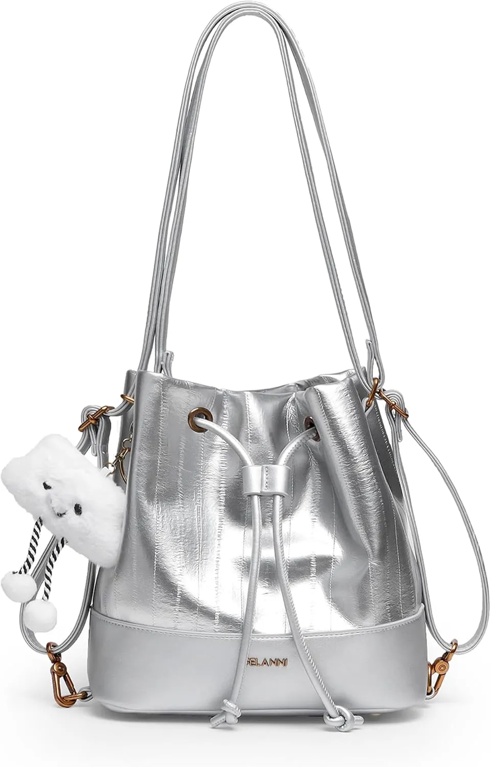 Hobo Bucket Bags for Women PU Leather Trendy Shoulder Purses Small Crossbody Bag with Adjustable Strap