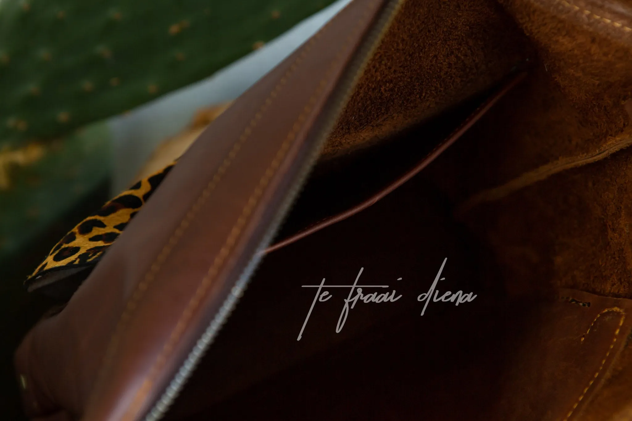 Janine Tote - Cigar with Jaguar Bow