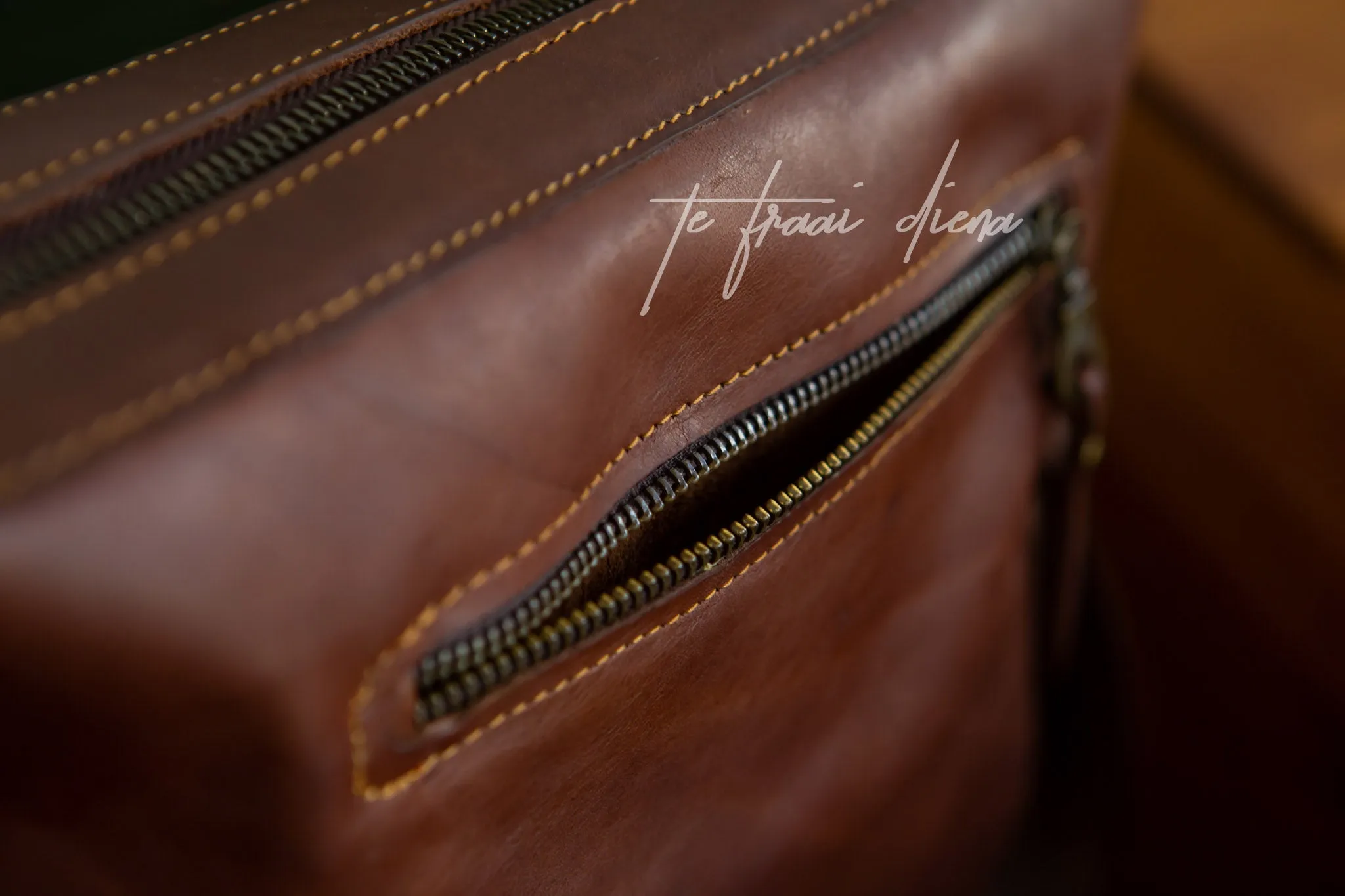 Janine Tote - Cigar with Jaguar Bow