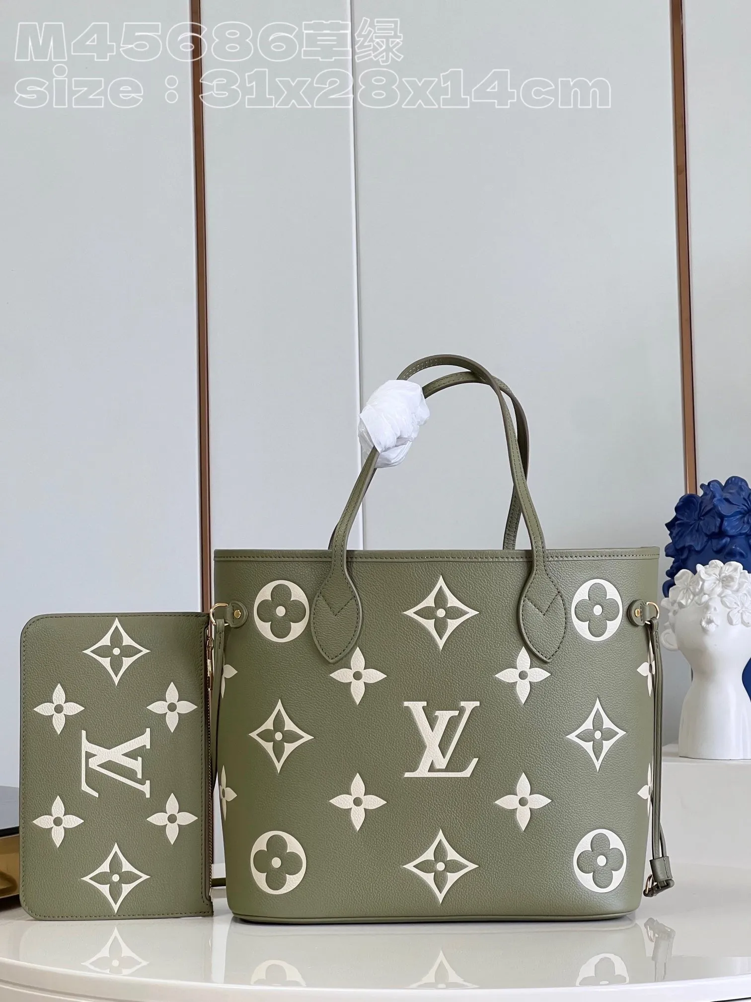 LB858 Neverfull MM / HIGHEST QUALITY VERSION / 12.2 x 11 x 5.5 inches