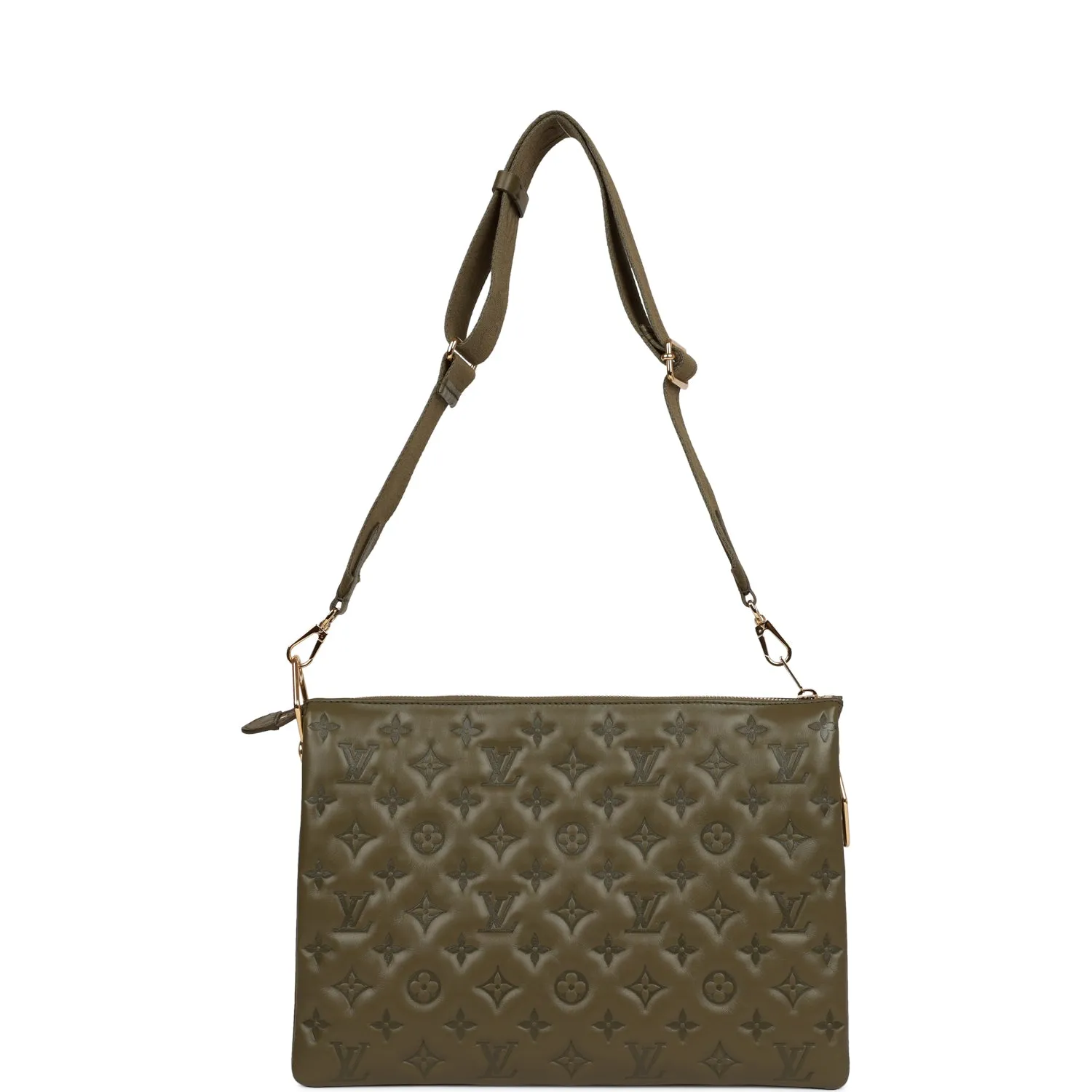 Louis Vuitton Coussin MM Khaki Green Lambskin Gold Hardware