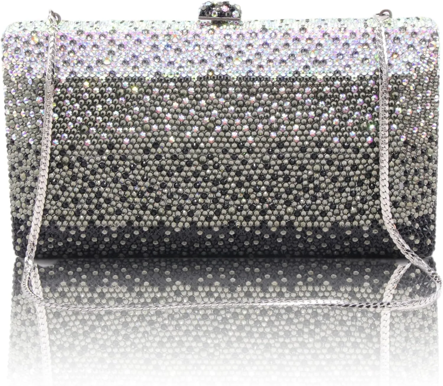Luxury Crystal Clutch Purses for women Rhinestone Bride Wedding Party Evening Bag AB Stone Box Handbag for Prom Birthday