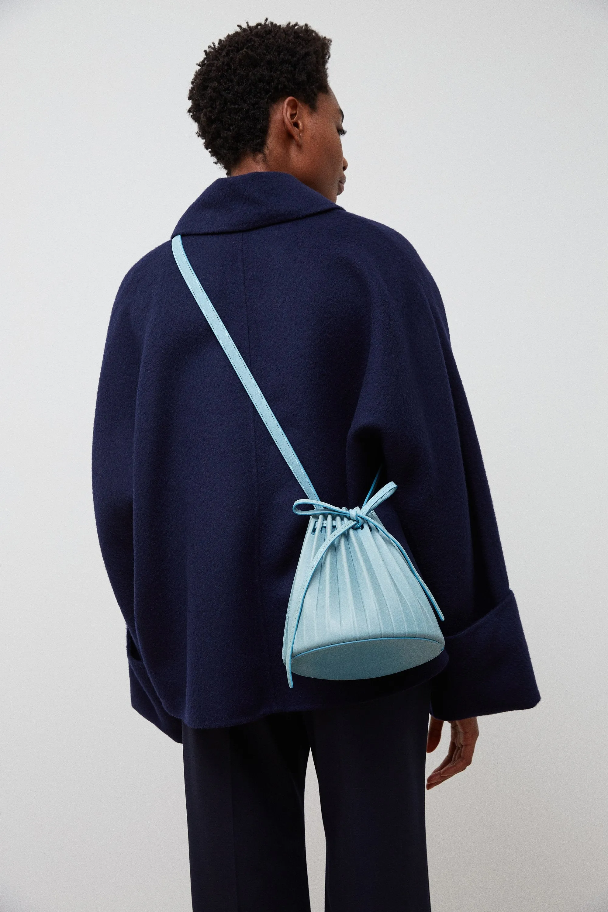 Mini Pleated Bucket Bag - Laguna