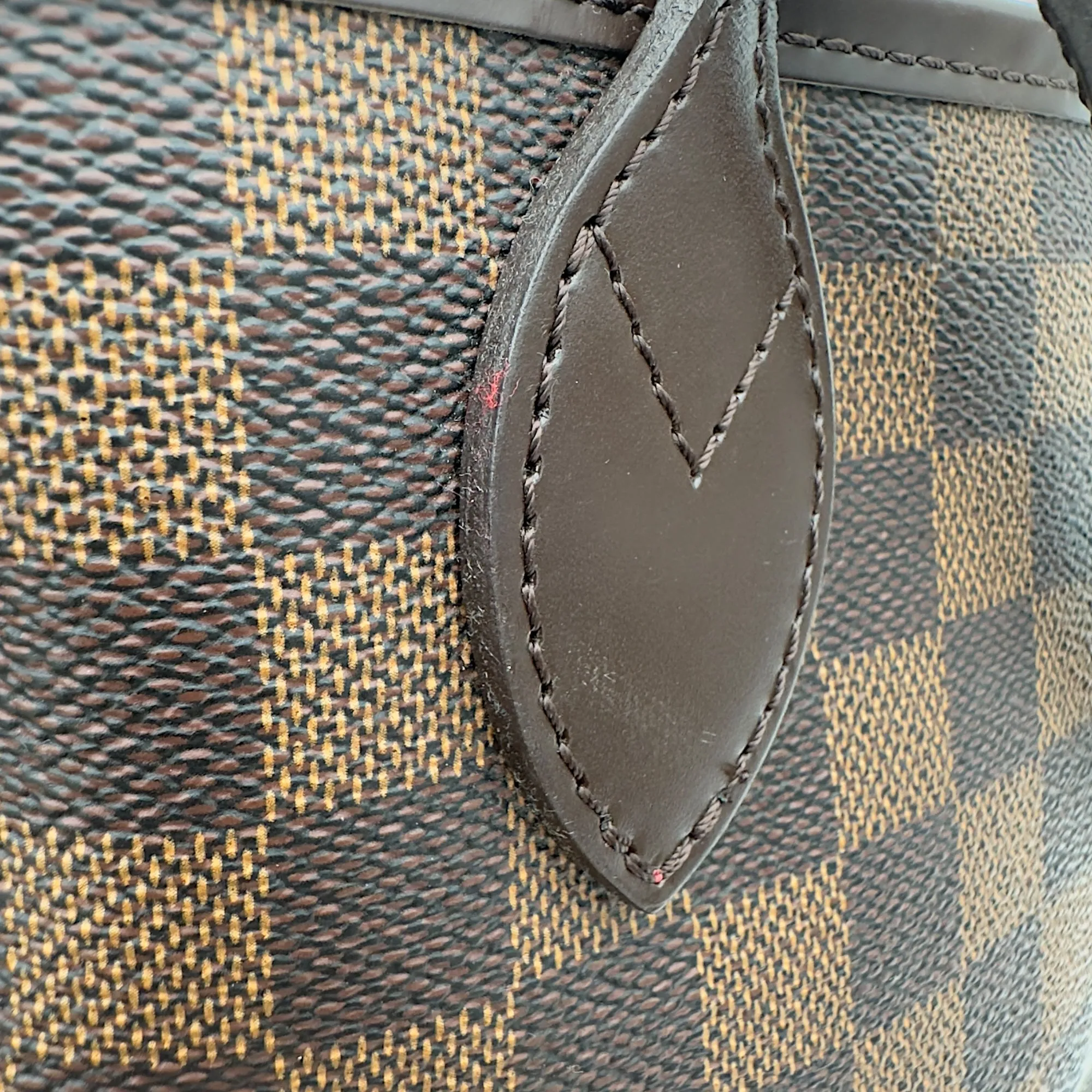Neverfull PM Brown Tote Bag in Coated Canvas, Gold hardware