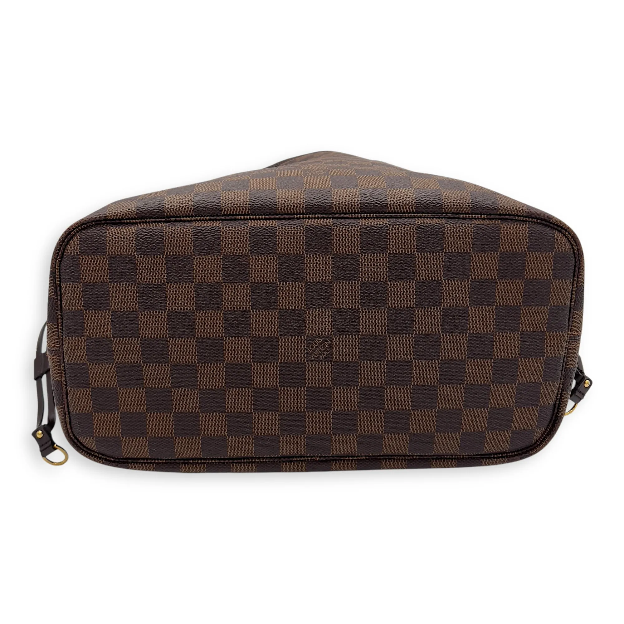 Neverfull Tote Bag MM Damier Ebene in Coated Canvas, Gold hardware