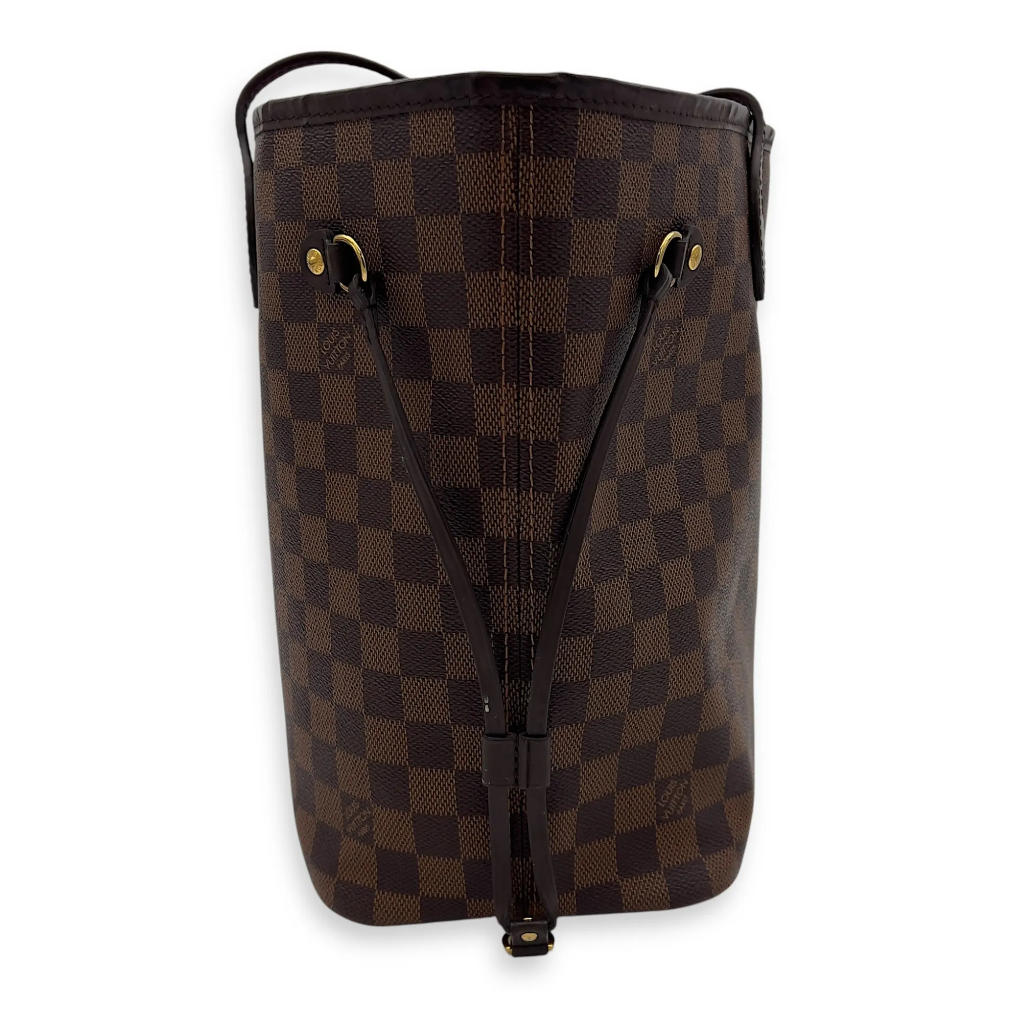 Neverfull Tote Bag MM Damier Ebene in Coated Canvas, Gold hardware