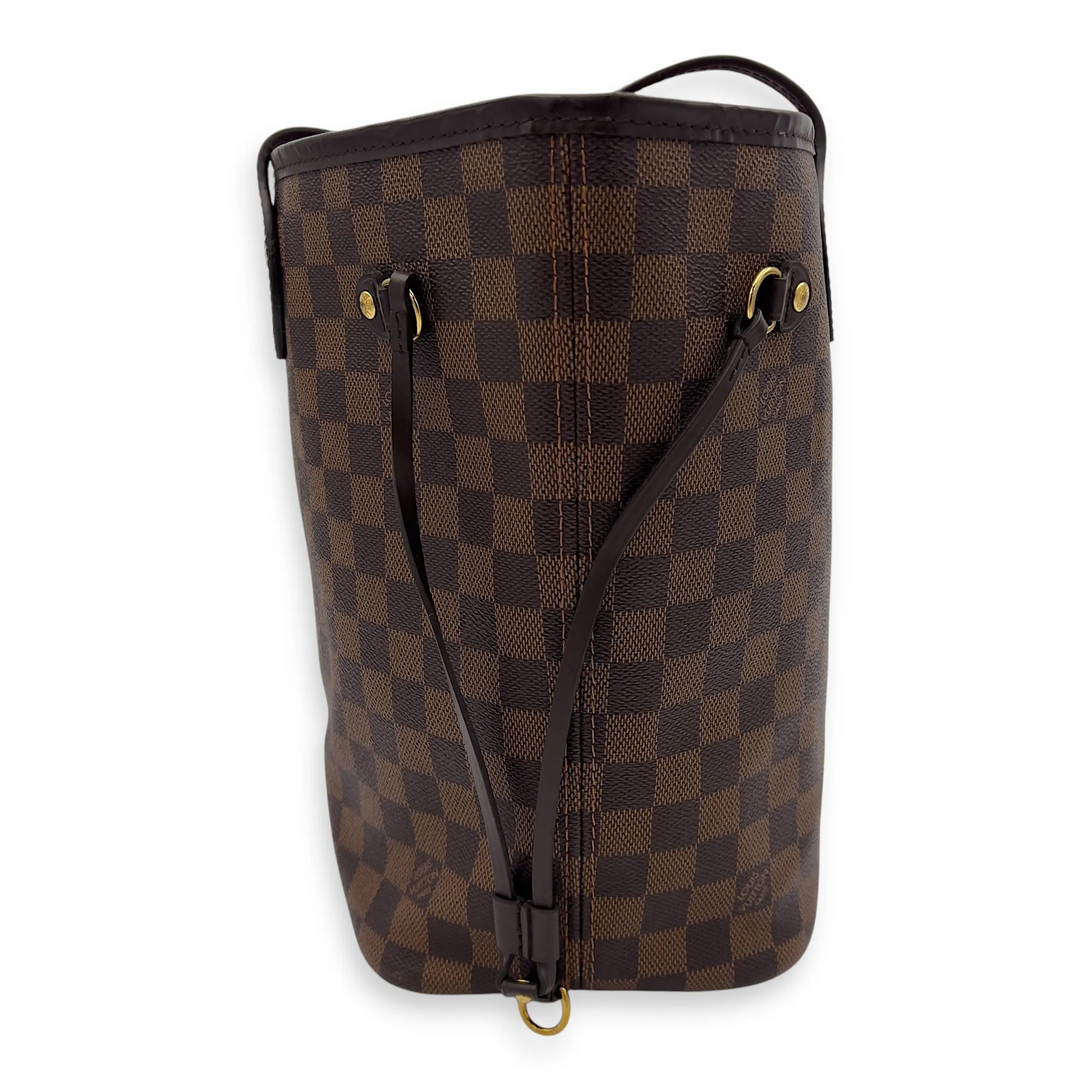 Neverfull Tote Bag MM Damier Ebene in Coated Canvas, Gold hardware