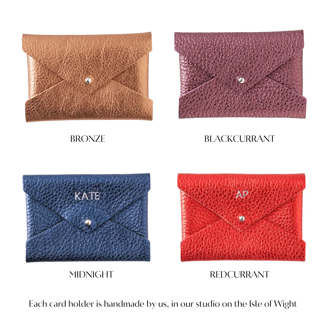 Personalised Leather Card Holder