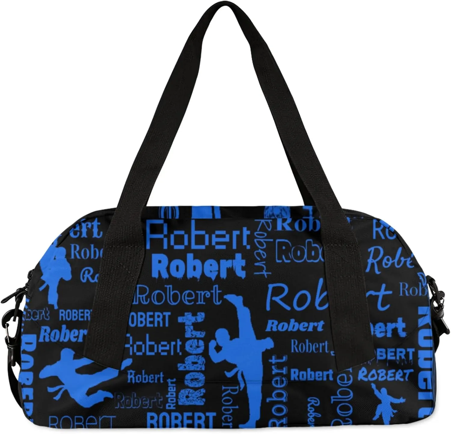 Personalized Karate Sport Duffel Bag Custom Sports Bag Travel Overnight Shoulder Bags Customized Gifts for Women Men Martial Art, Black