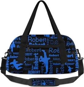 Personalized Karate Sport Duffel Bag Custom Sports Bag Travel Overnight Shoulder Bags Customized Gifts for Women Men Martial Art, Black