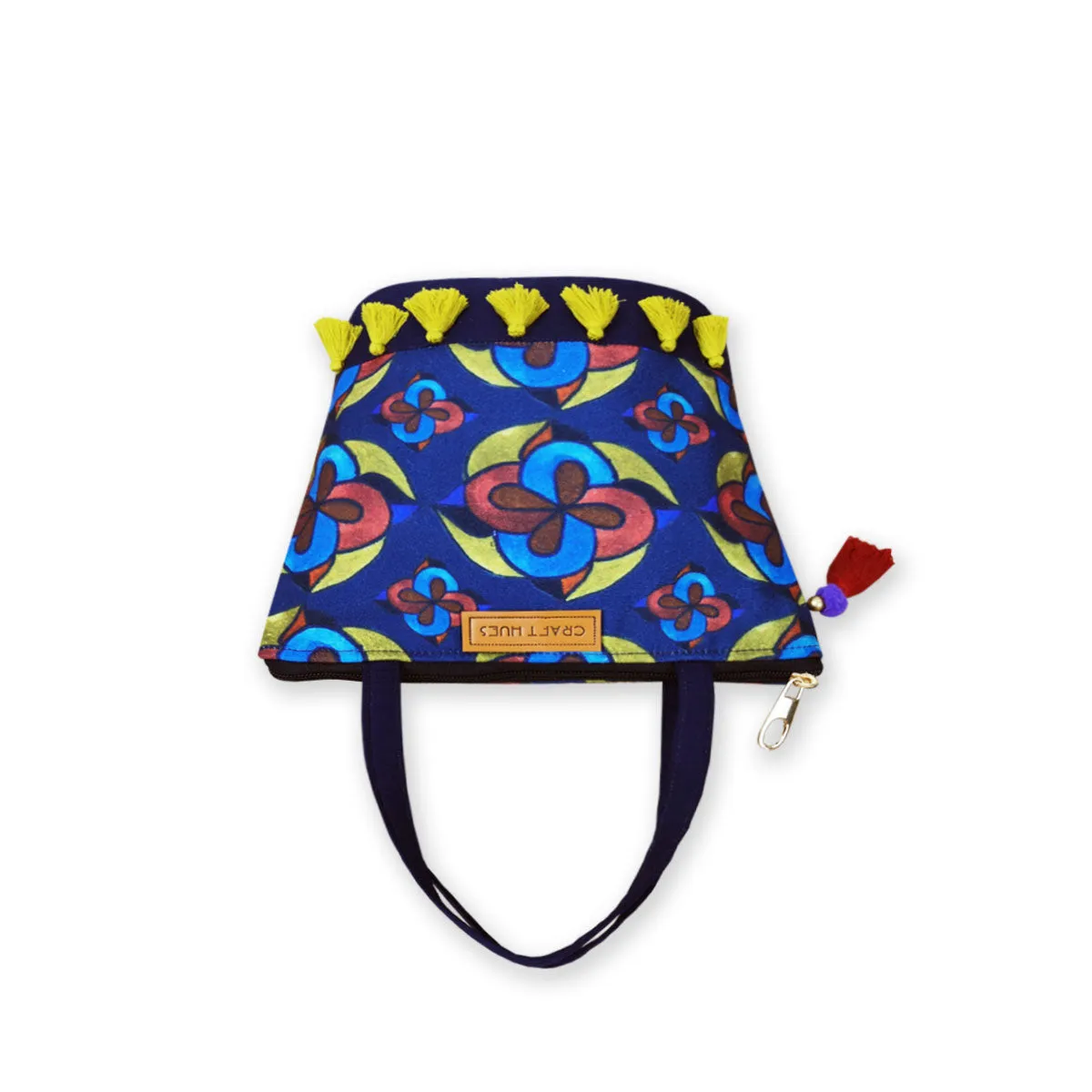 Red Blue Flower Bucket Bag