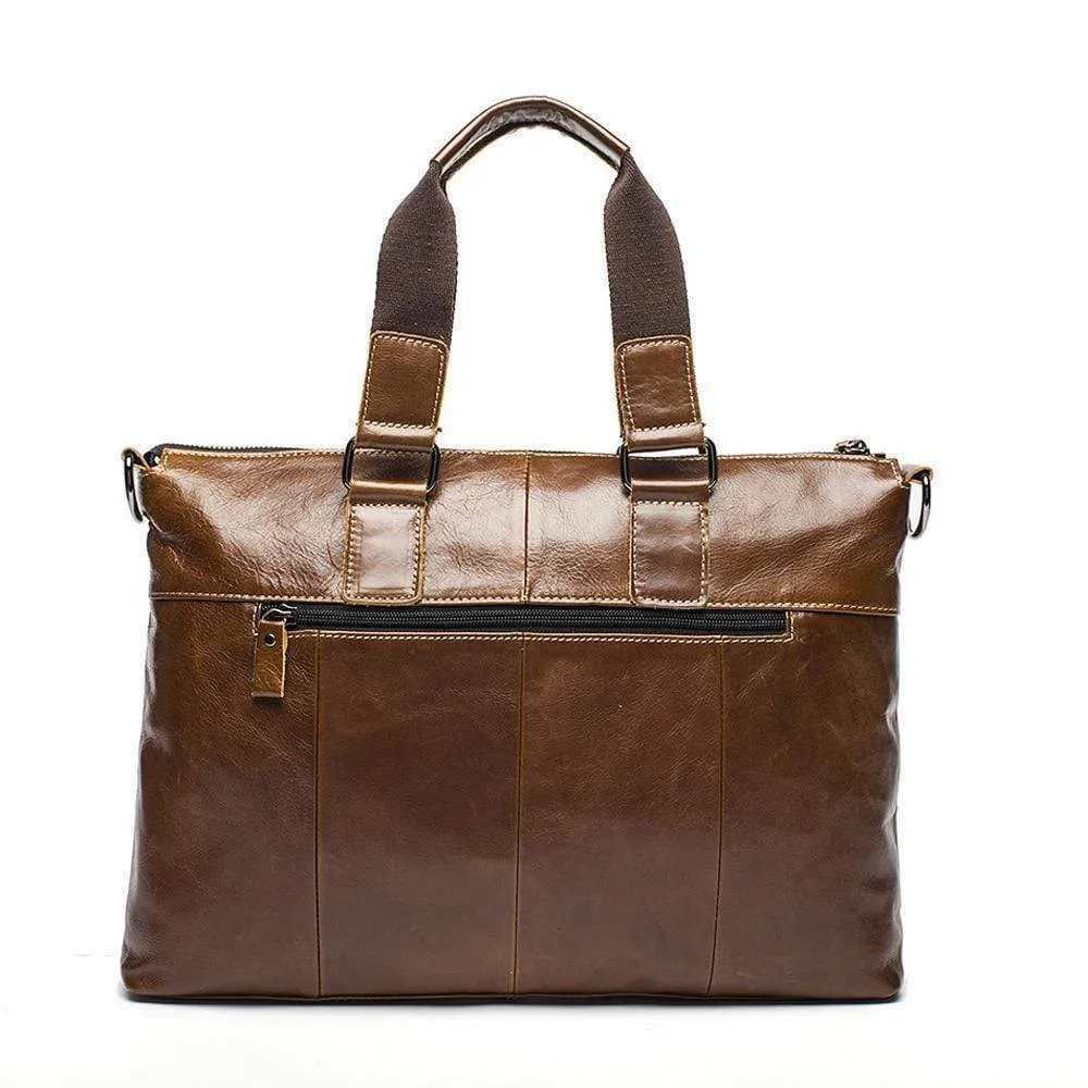 Rossie Viren  Men's Bunished Vintage Leather Shoulder Top Handle Bags