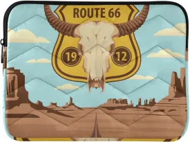 Route 66 Bull Head Computer Sleeve Bag,Waterproof Laptop Case 13-14 in,Protective Laptop Cover Briefcase Bags Shockproof for Women Men Office
