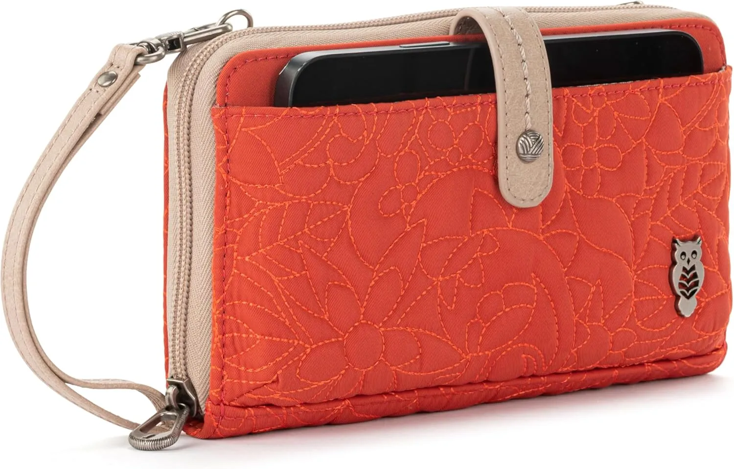 Sakroots Artist Circle Smartphone Crossbody in Eco Twill, Detachable Wristlet Strap