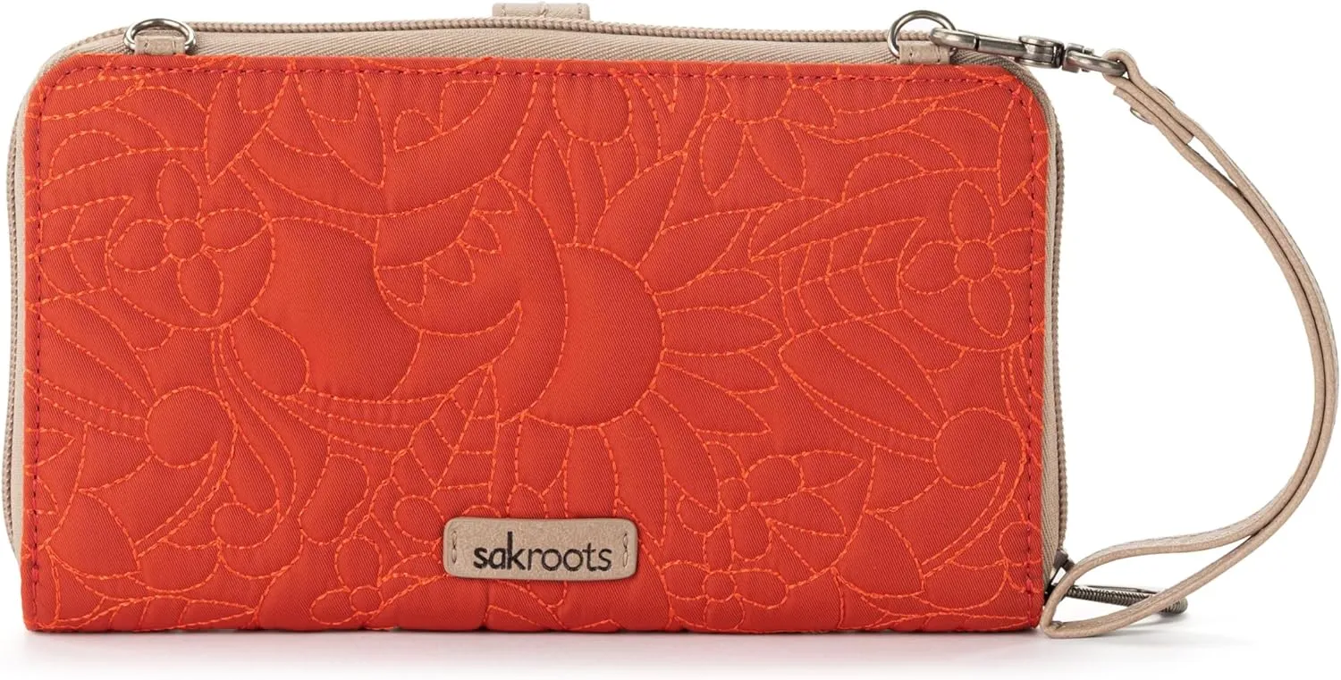 Sakroots Artist Circle Smartphone Crossbody in Eco Twill, Detachable Wristlet Strap