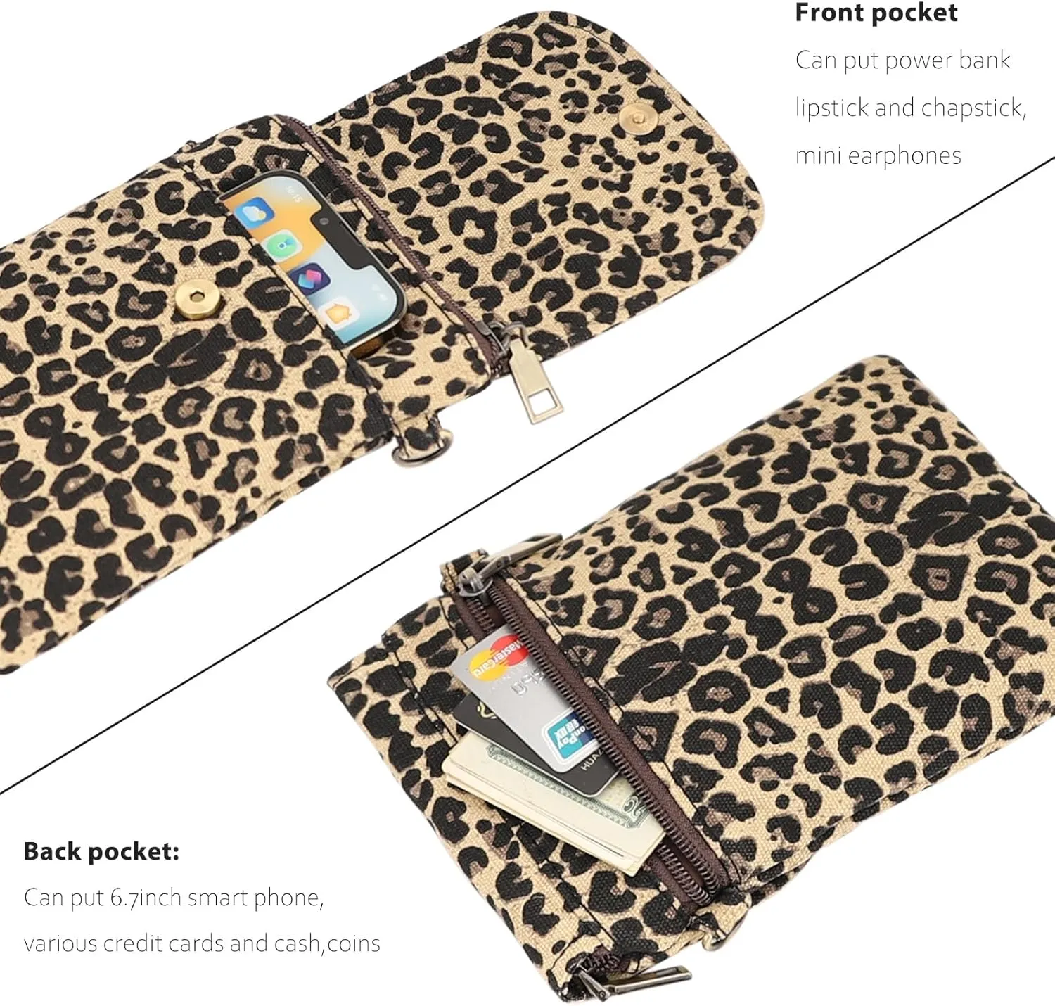 SILKAREA Vintage Embroidered Canvas Flip Small Crossbody Bag Cell Phone Pouch for Women Wristlet Wallet Bag Coin Purse