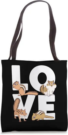 Squirrel Acorn Love Tote Bag