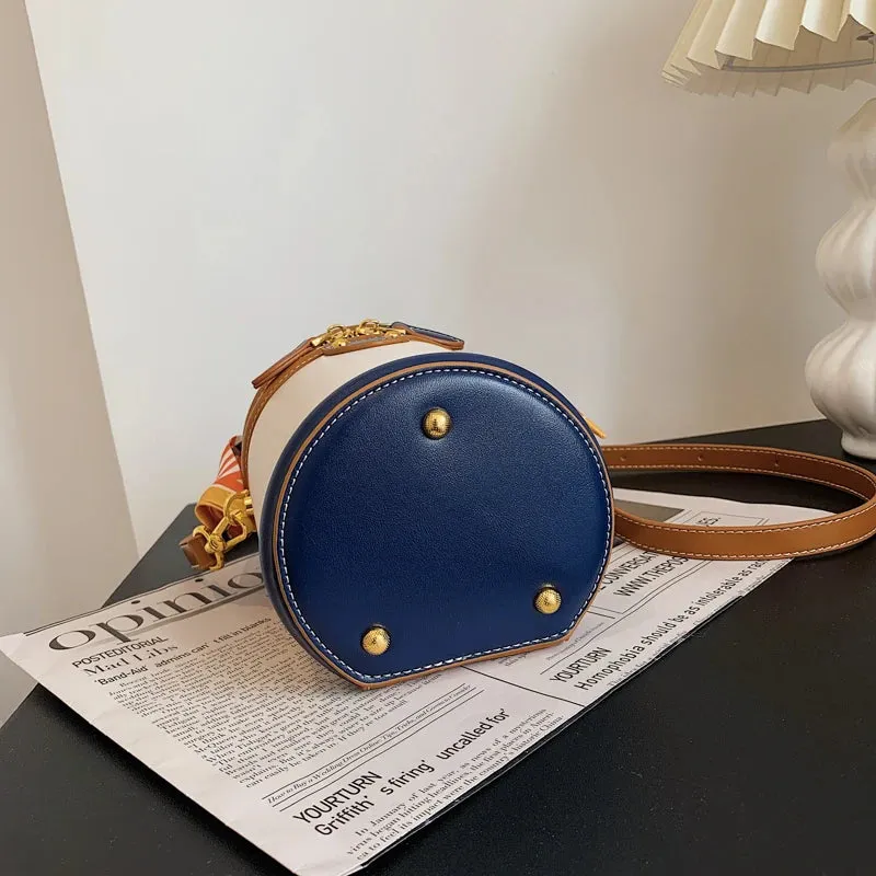 Tami Scarf Handle Barrel Bucket Bag