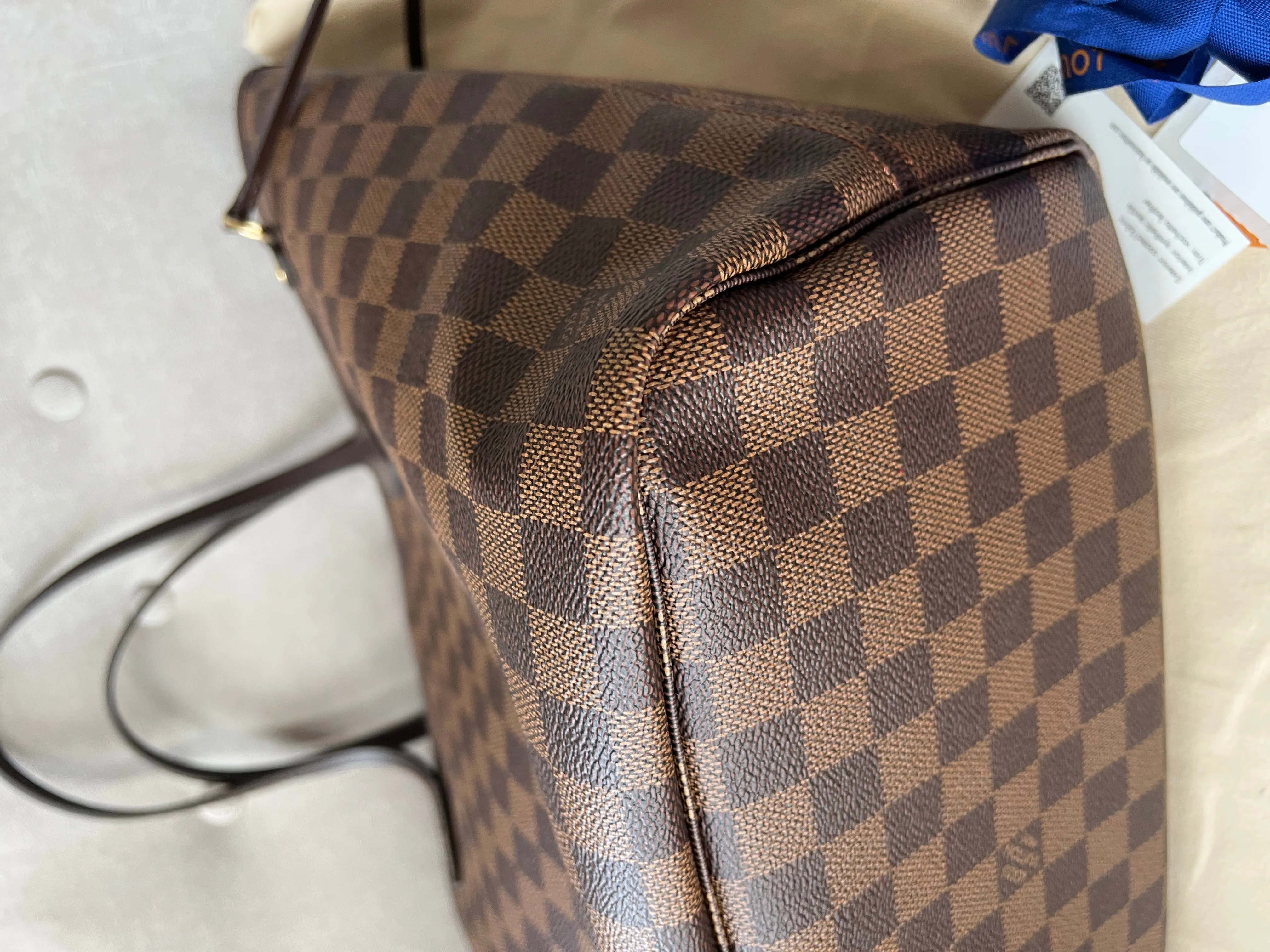 Trendy Inspired Louis Vuitton Neverfull Mm Damier Ebene Cherry Interior (rrp £1,410)