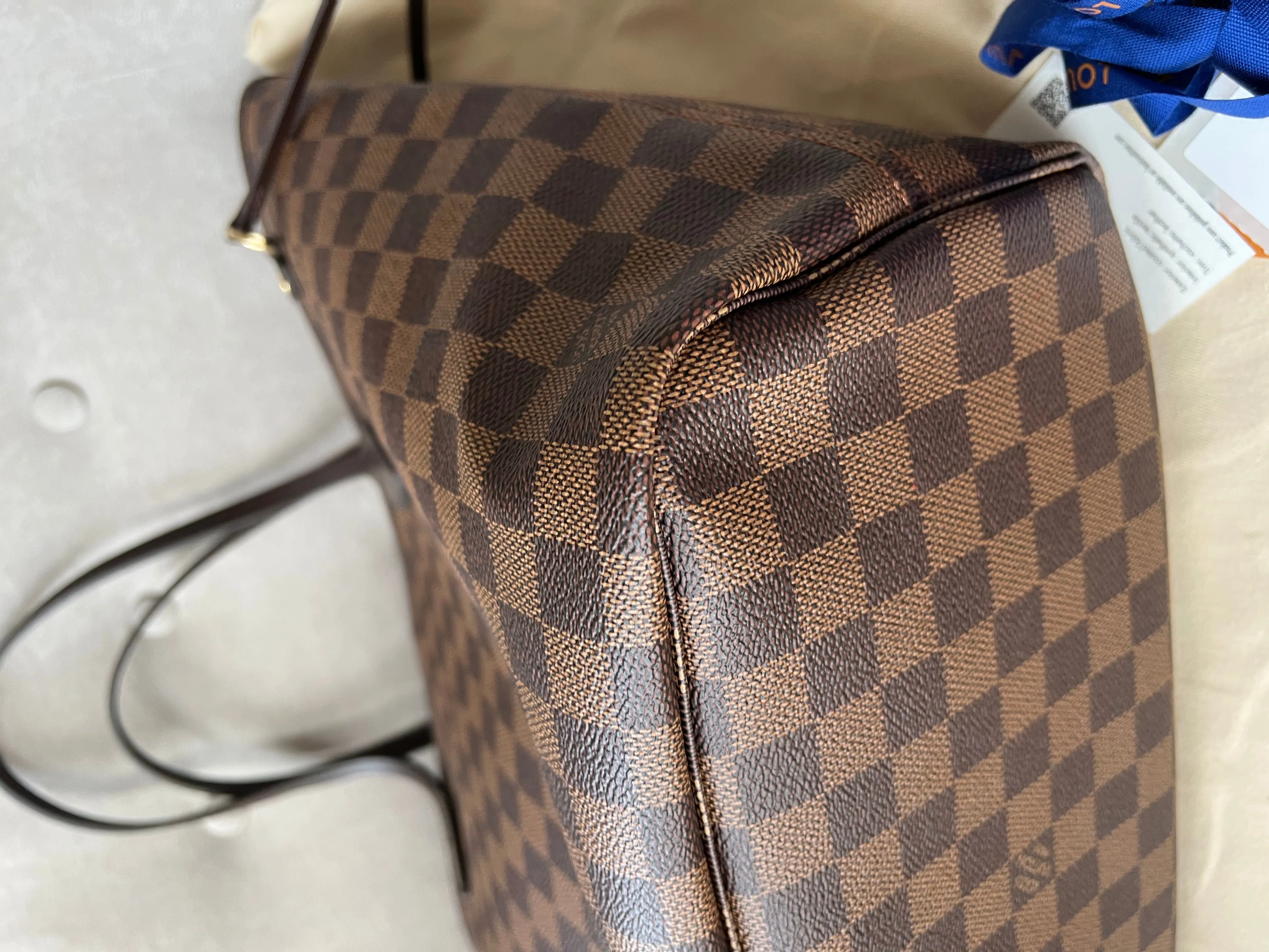 Trendy Inspired Louis Vuitton Neverfull Mm Damier Ebene Cherry Interior (rrp £1,410)