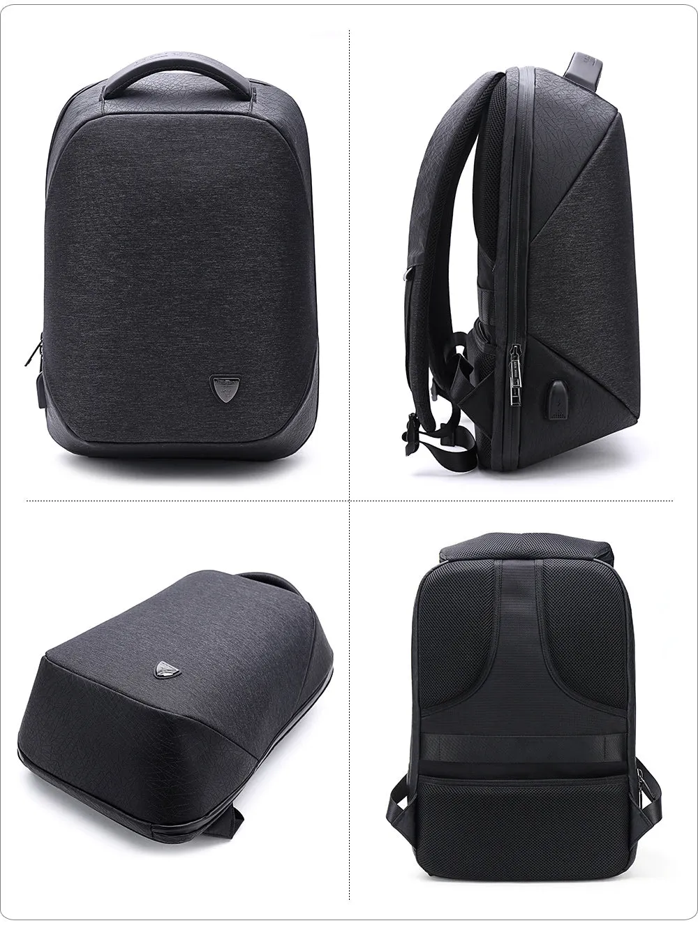 Waterproof High Capacity Smart Backpack For School/Business/Travel - Black,Blue,Brown